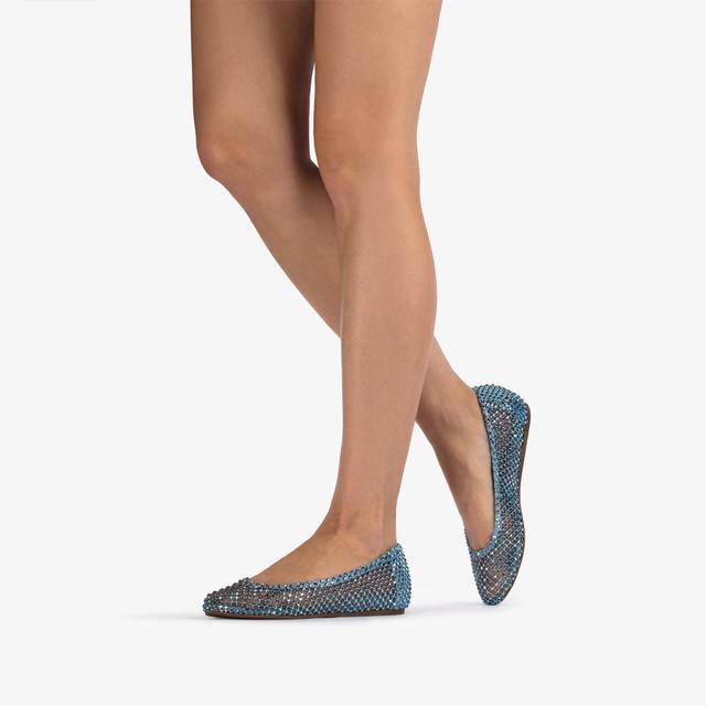 Le Silla Ballerina gioiello rete azzurro cielo con Cristalli Comprare a buon mercato