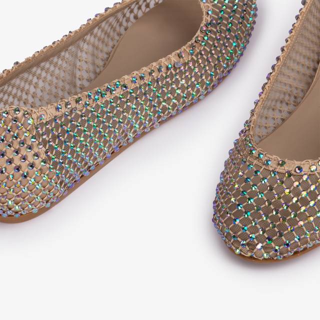 Le Silla Ballerina gioiello rete oro con Cristalli iridescenti Grande vendita