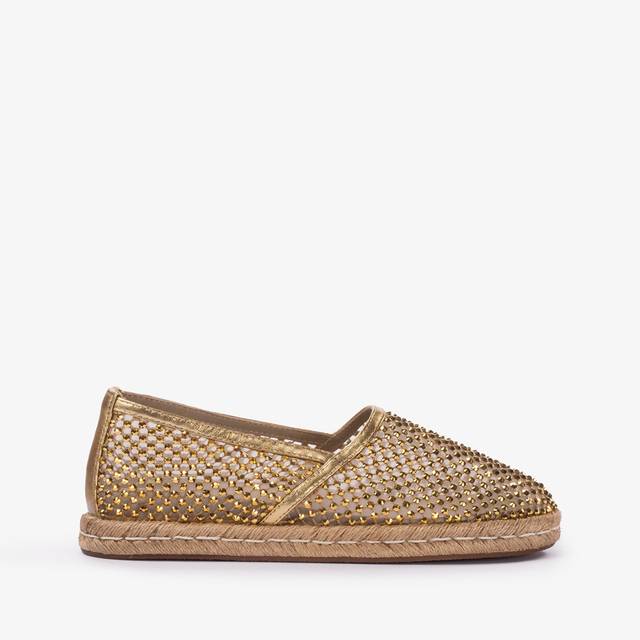 Le Silla Espadrilla gioiello rete oro con Cristalli Vendite stagionali