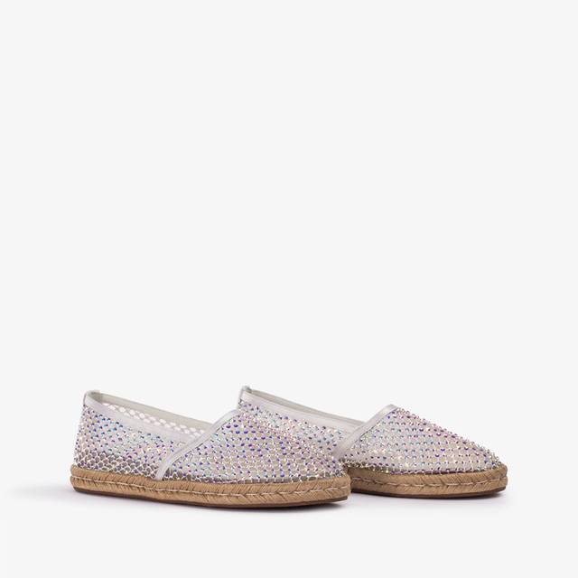 Le Silla Espadrilla gioiello rete bianca carta con Cristalli Black Friday