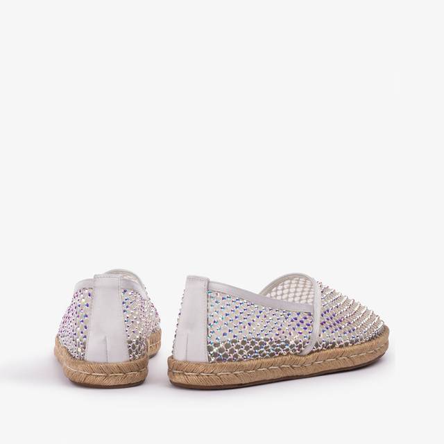 Le Silla Espadrilla gioiello rete bianca carta con Cristalli Black Friday