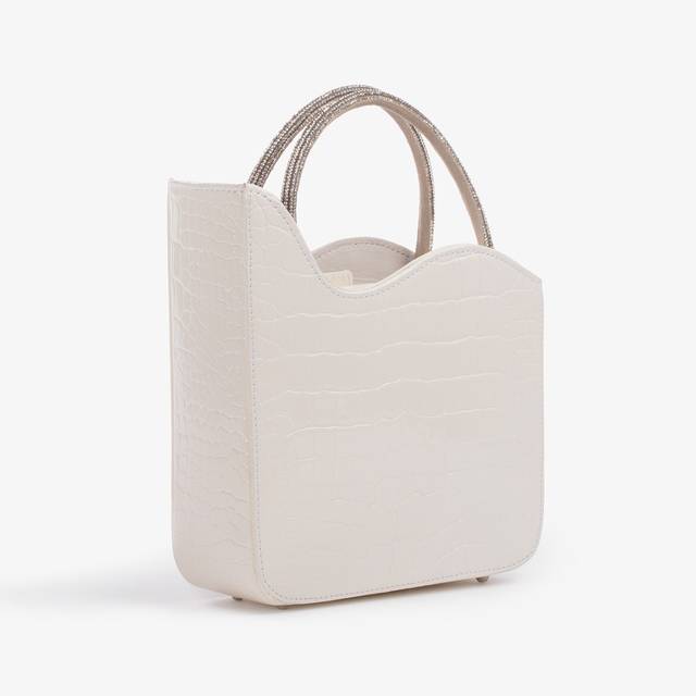 Le Silla Small bag stampa cocco bianca con Cristalli Cyber Monday