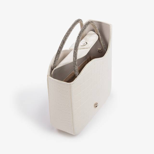 Le Silla Small bag stampa cocco bianca con Cristalli Cyber Monday
