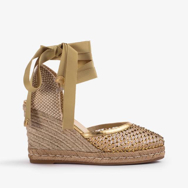 Le Silla Campesina gioiello con zeppa rete oro con Cristalli Offerta natalizia