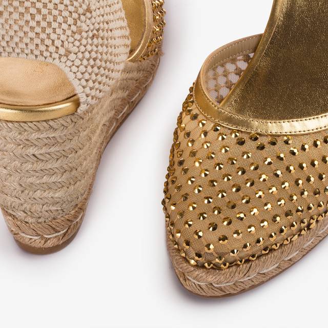 Le Silla Campesina gioiello con zeppa rete oro con Cristalli Offerta natalizia