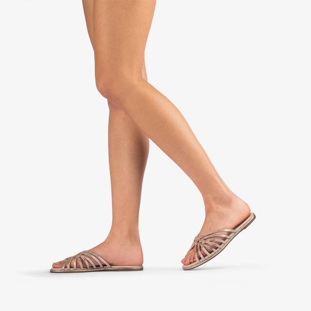 Le Silla Sandalo raso nude skin con Cristalli Smaltimento dello stoccaggio