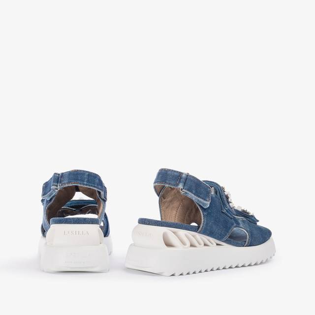 Le Silla Sandalo Wave denim blu Offerta migliore
