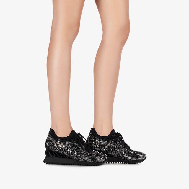 Le Silla Sneaker Cristalli nera Online Outlet