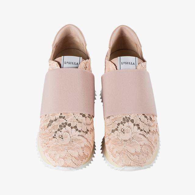 Le Silla Sneaker pizzo nude phard Liquidazione