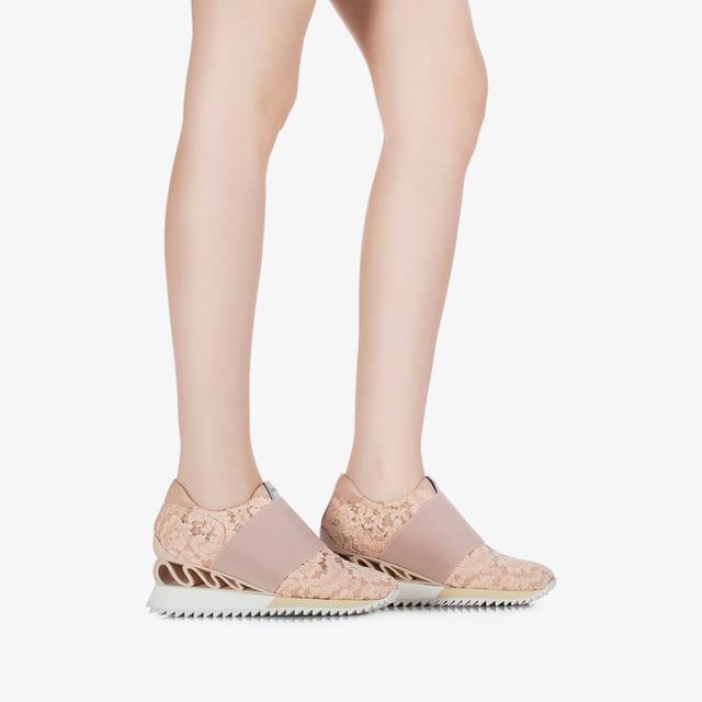 Le Silla Sneaker pizzo nude phard Liquidazione
