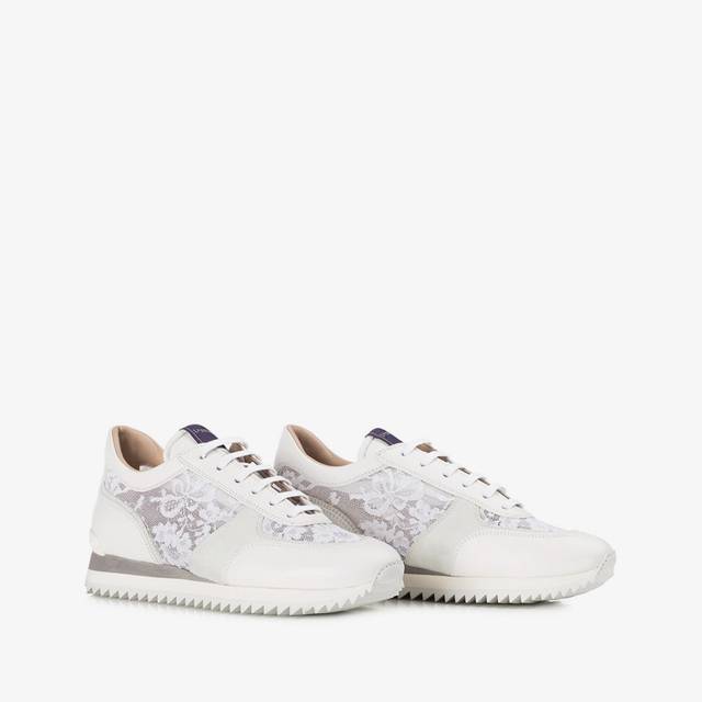 Le Silla Scarpa running pizzo bianca carta Super Saving Price