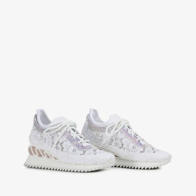 Le Silla Sneaker pizzo bianca Ritorno libero