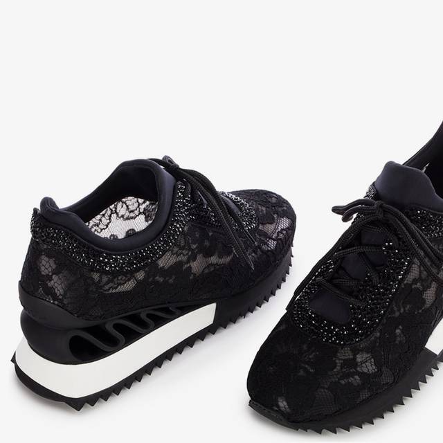 Le Silla Sneaker pizzo nera Rilascio limitato