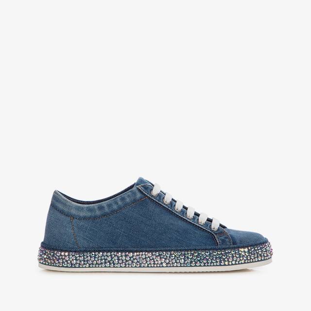 Le Silla Sneaker denim blu con Cristalli Latest stili
