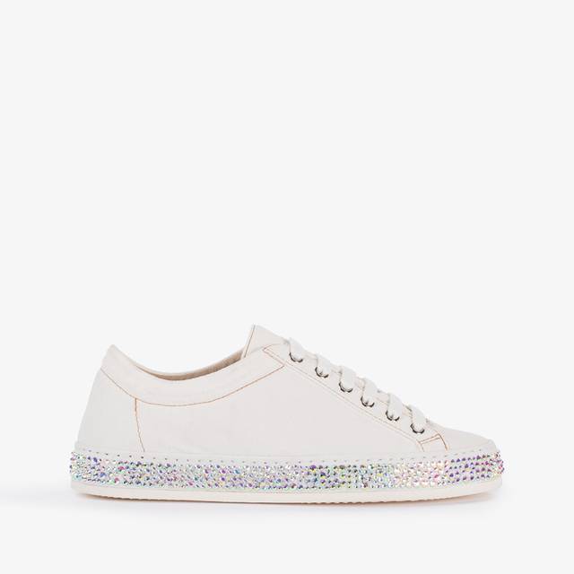 Le Silla Sneaker denim bianca carta con Cristalli Ultimi due giorni