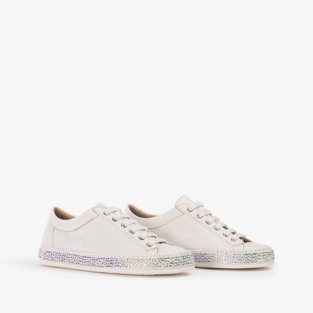 Le Silla Sneaker denim bianca carta con Cristalli Ultimi due giorni