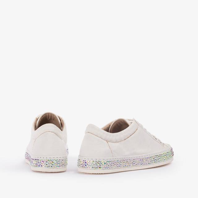 Le Silla Sneaker denim bianca carta con Cristalli Ultimi due giorni