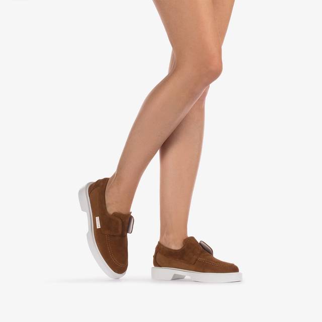 Le Silla Mocassino camoscio marrone havana Promozione temporanea