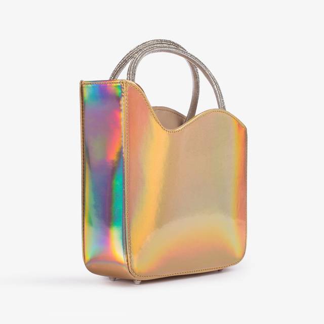 Le Silla Small bag iridescente nude e Cristalli Fino al 65% di sconto