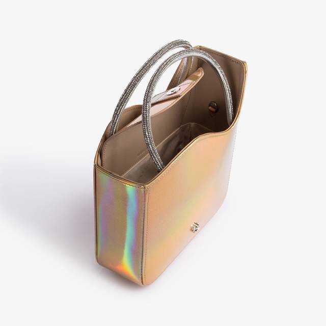 Le Silla Small bag iridescente nude e Cristalli Fino al 65% di sconto