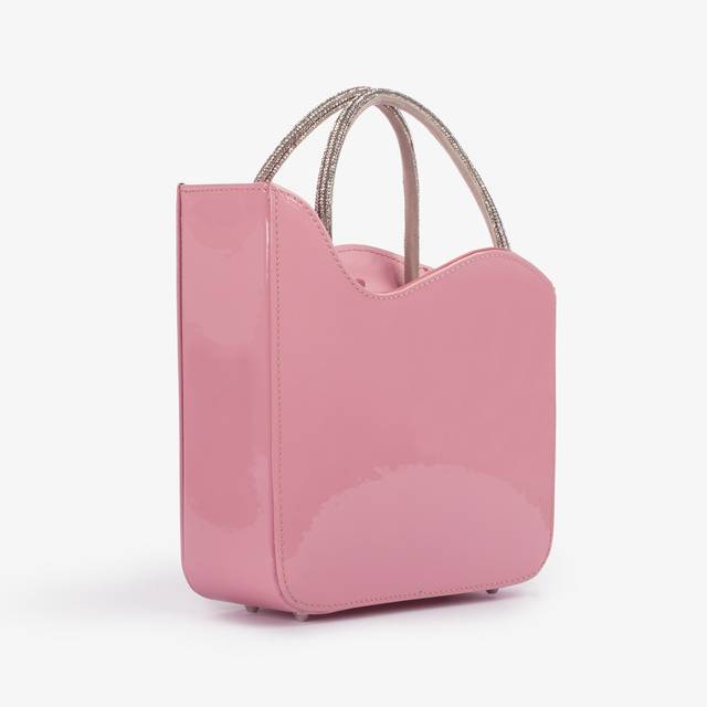 Le Silla Small bag vernice rosa dea con Cristalli Trasporto libero internazionale