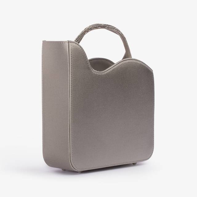 Le Silla Small bag raso argento e Cristalli Limitato a 3 giorni