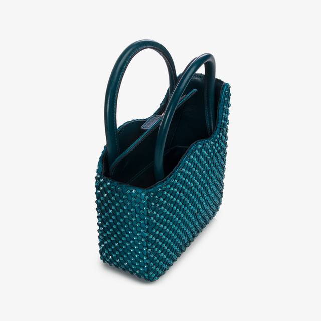 Le Silla Mini bag raso e Cristalli verde rasputin Black Friday Prezzi