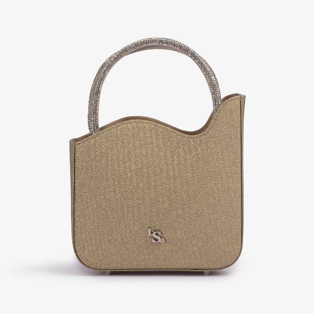 Le Silla Mini bag glitter oro con Cristalli Duty-free