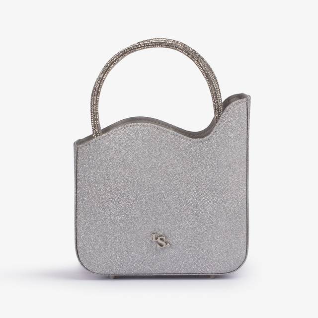 Le Silla Mini bag glitter argento con Cristalli 50% di sconto per tempo limitato