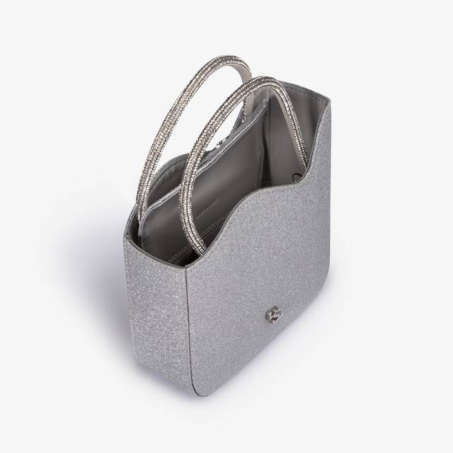 Le Silla Mini bag glitter argento con Cristalli 50% di sconto per tempo limitato