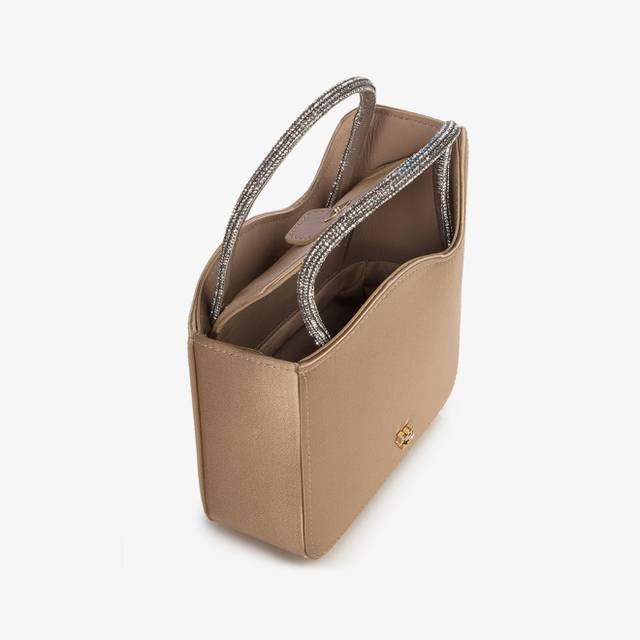 Le Silla Mini bag raso oro e Cristalli Sconti questo mese