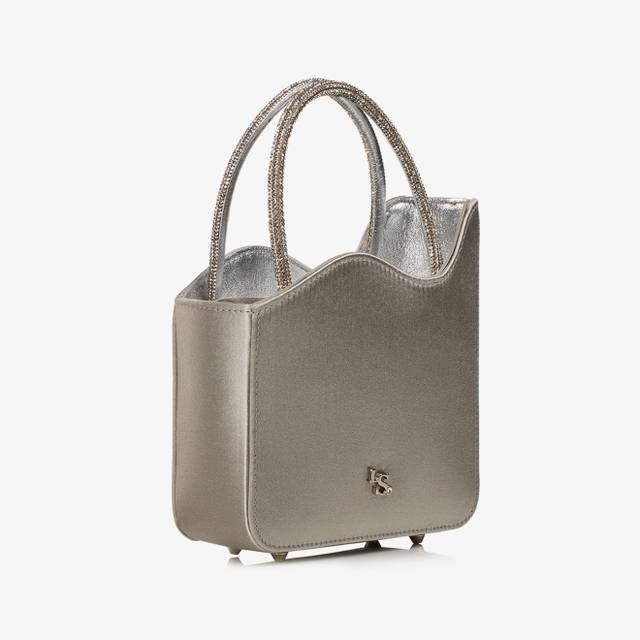 Le Silla Mini bag raso argento e Cristalli 2025