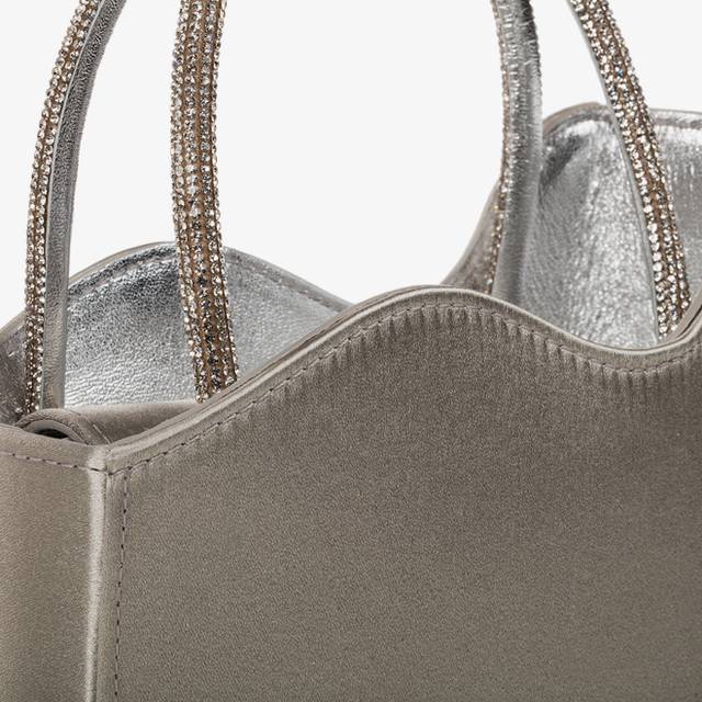 Le Silla Mini bag raso argento e Cristalli 2025