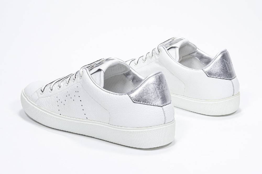 Leather Crown LC06 | Argento & Bianche - Basse - Donna Spedizione Gratuita