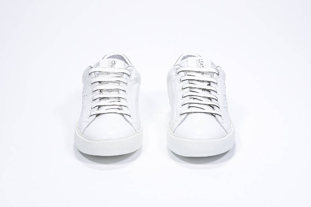 Leather Crown LC06 | Argento & Bianche - Basse - Donna Spedizione Gratuita