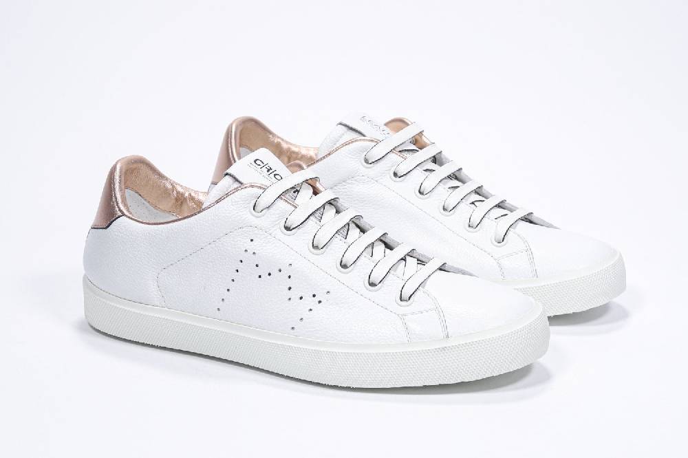 Leather Crown LC06 | Rame & Bianche - Basse - Donna Consegna Veloce