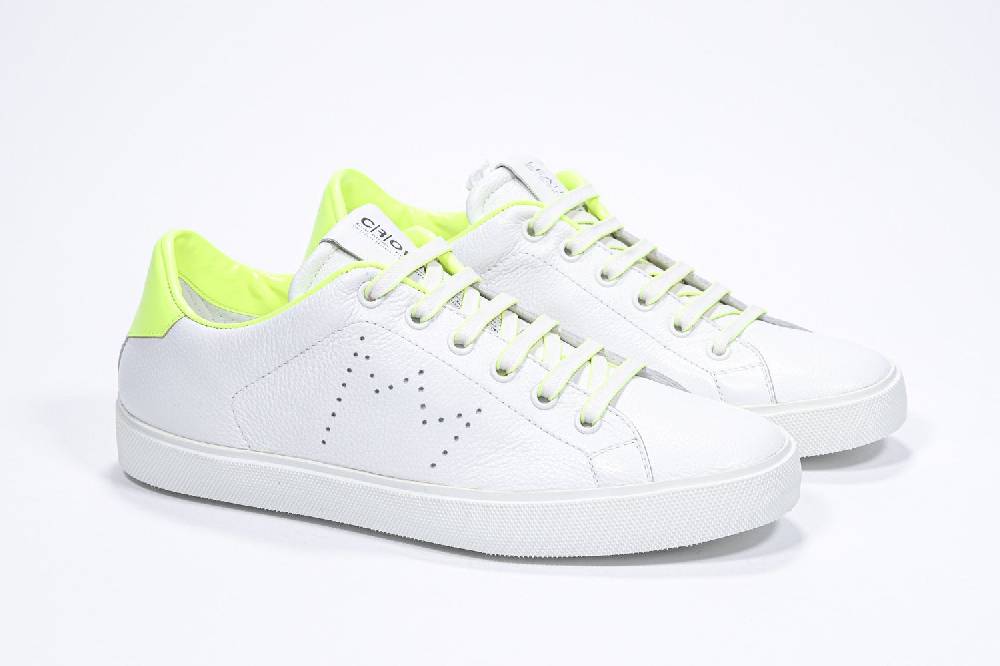 Leather Crown LC06 | Neon & Bianche - Basse - Donna Prezzo Ridotto