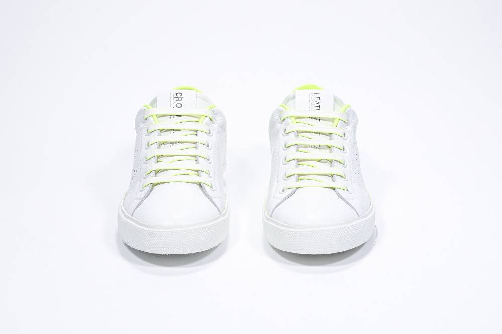 Leather Crown LC06 | Neon & Bianche - Basse - Donna Prezzo Ridotto