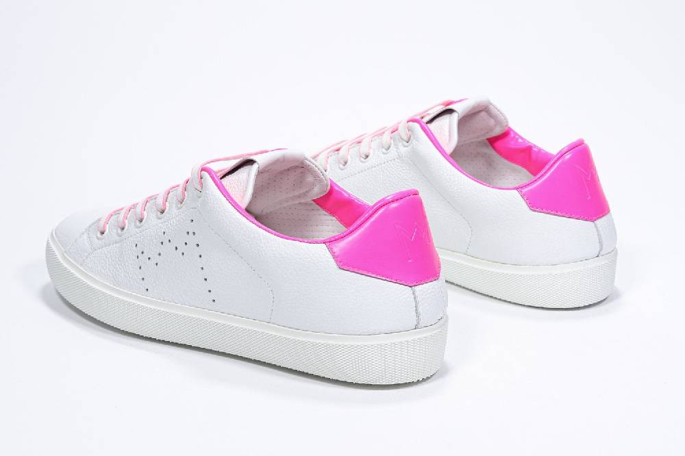 Leather Crown LC06 | Fucsia & Bianche - Basse - Donna Sottocosto