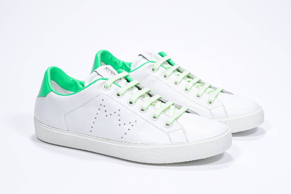 Leather Crown LC06 | Fluo & Bianche - Basse - Donna Convenienza