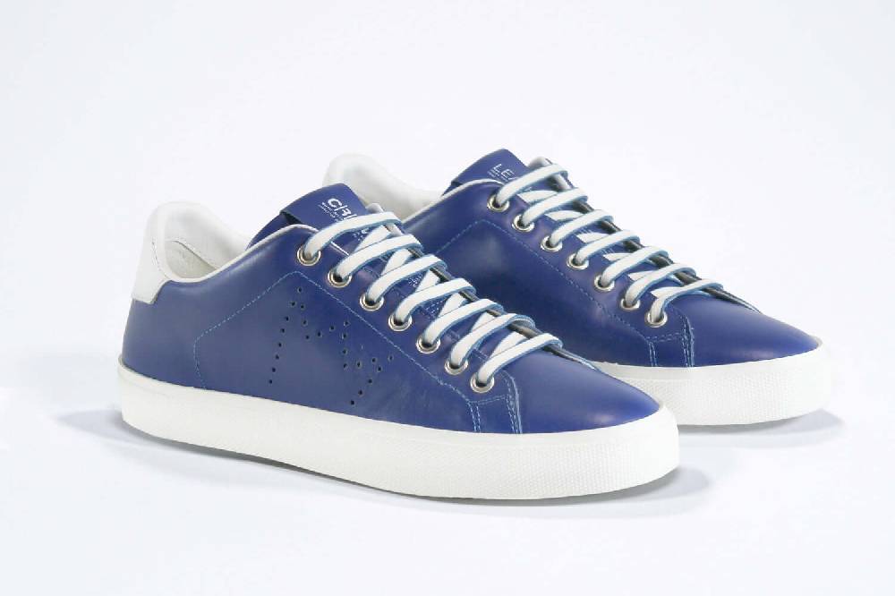 Leather Crown LC06 | Denim e bianco - BASSE - Donna Presa