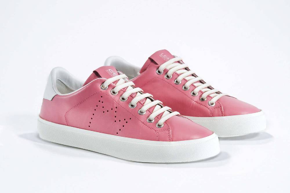 Leather Crown LC06 | Rosa e bianco - BASSE - Donna Sconto