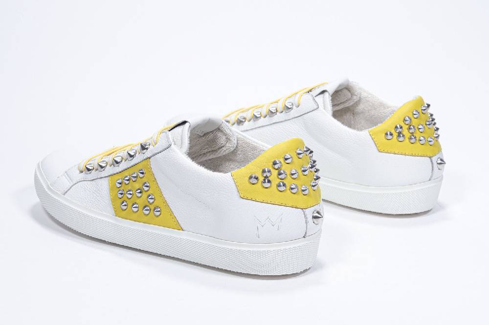 Leather Crown STUDLIGHT | Giallo e bianco - BASSE - Donna Trasporto libero internazionale