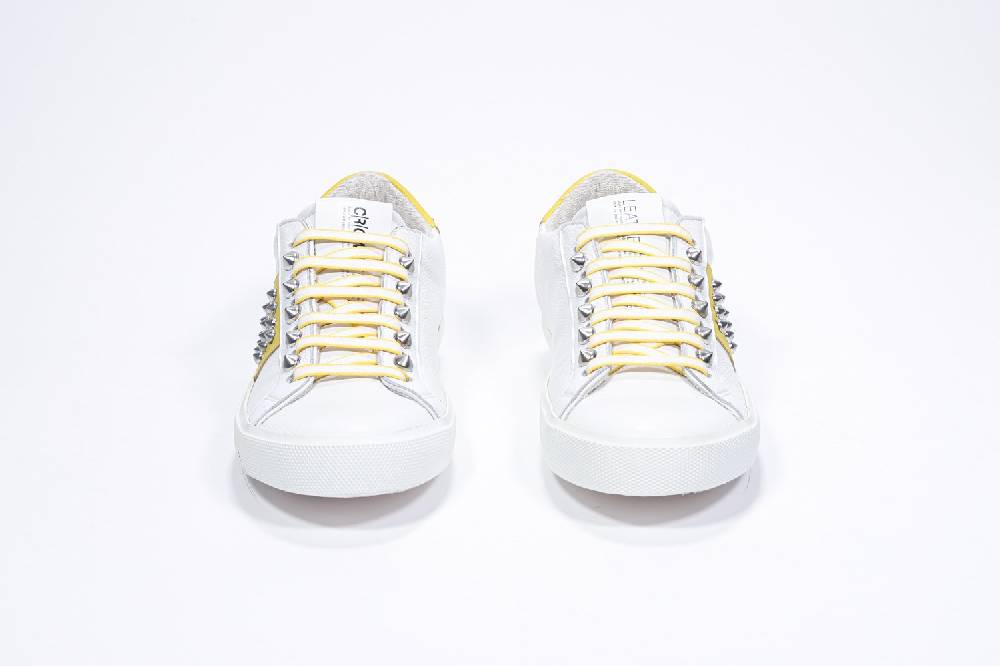 Leather Crown STUDLIGHT | Giallo e bianco - BASSE - Donna Trasporto libero internazionale