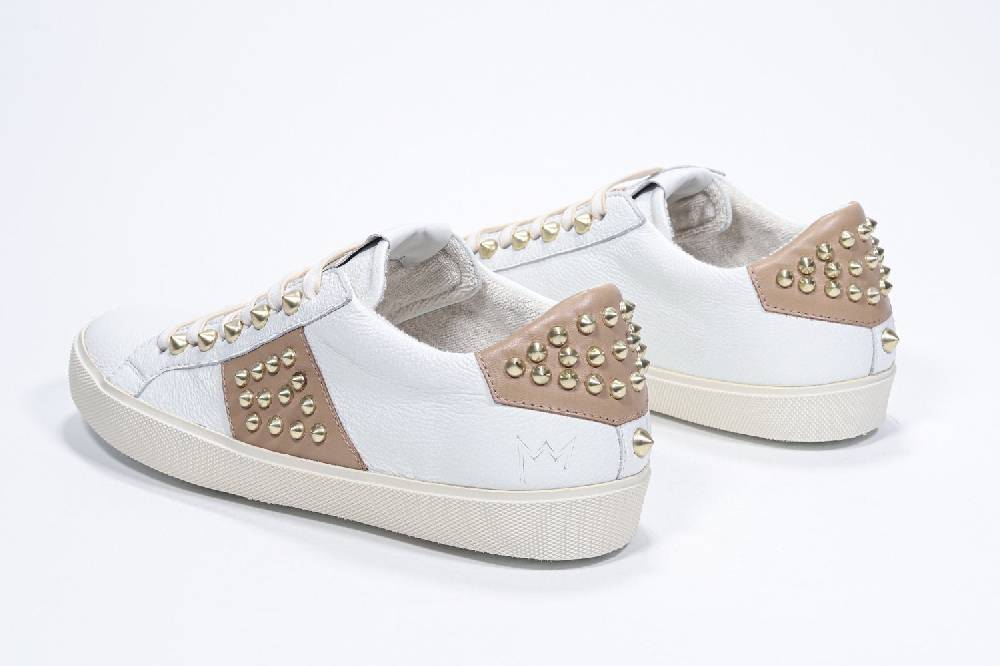 Leather Crown STUDLIGHT | Beige e bianco - BASSE - Donna Saldi