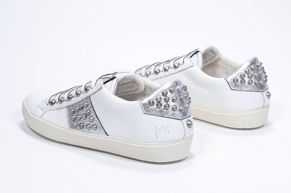 Leather Crown STUDLIGHT | Argento e bianco - BASSE - Donna Vendita Calda