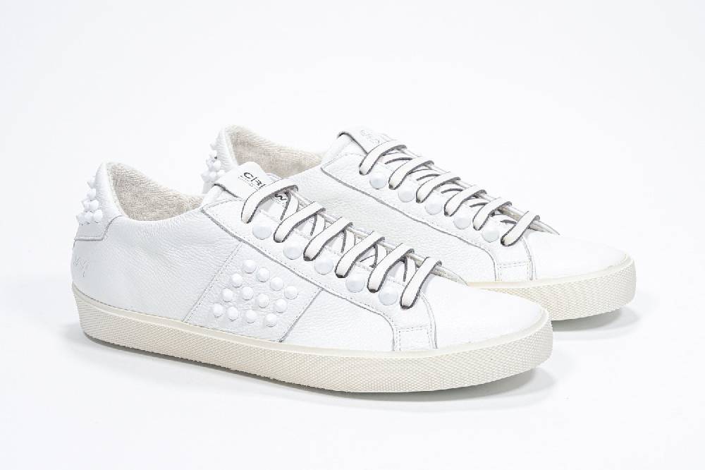 Leather Crown STUDLIGHT | Tutto bianco - BASSE - Donna Saldi Di Fabbrica