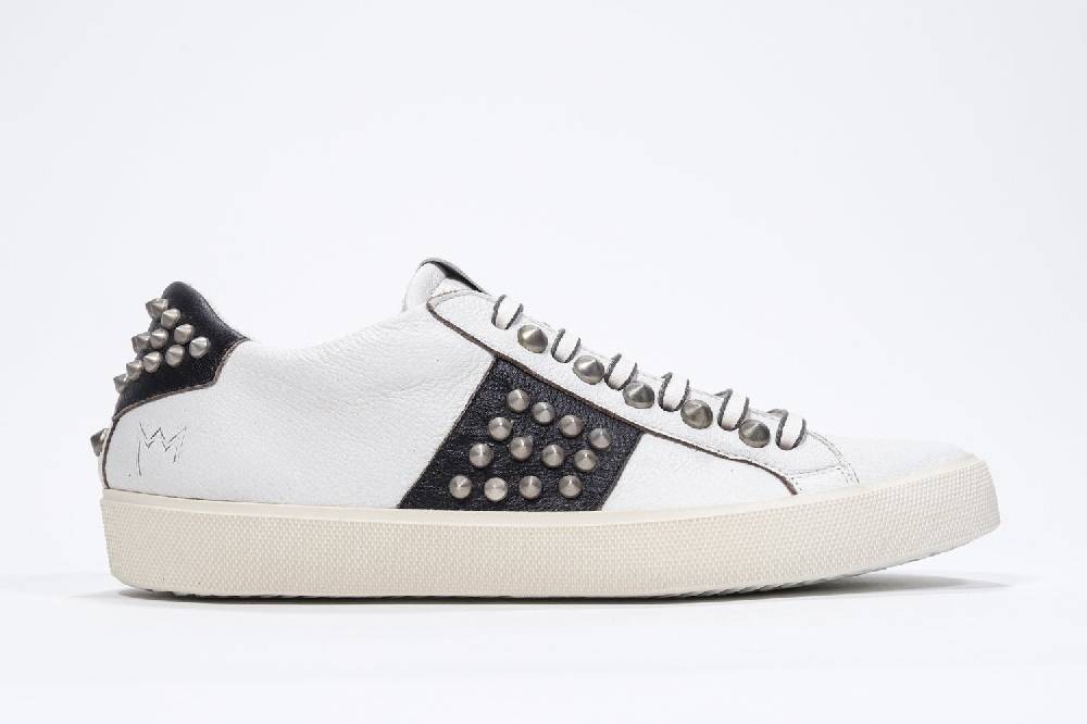 Leather Crown STUDLIGHT | Bianco e nero - BASSE - Donna