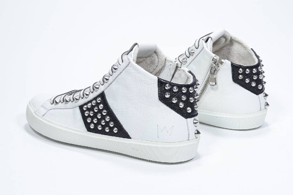 Leather Crown STUDBORN | Bianche & Nere - Alte - Donna Spedizione Gratuita