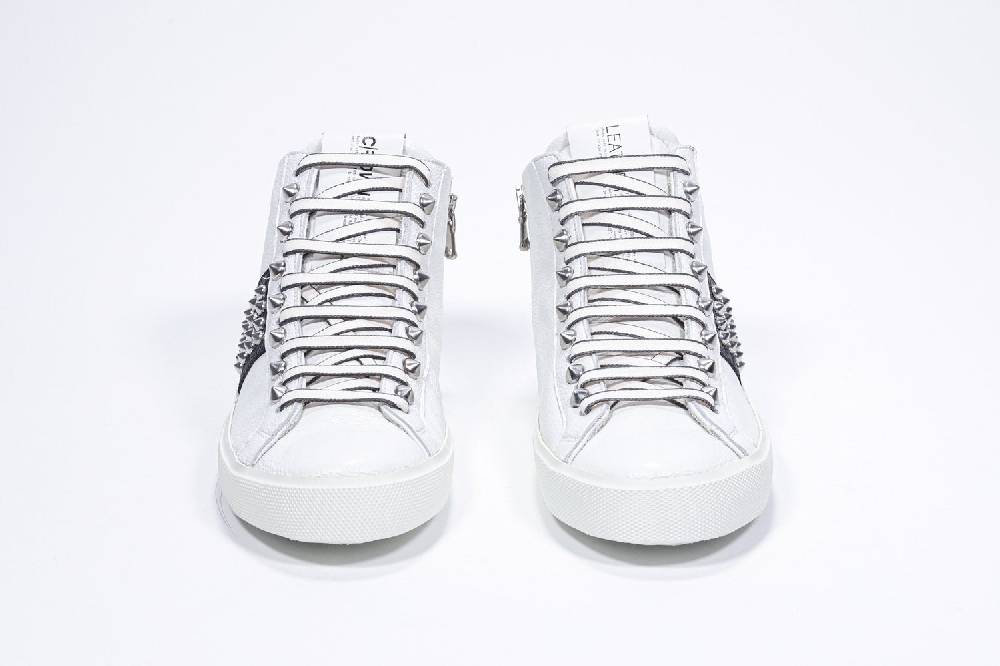 Leather Crown STUDBORN | Bianche & Nere - Alte - Donna Spedizione Gratuita